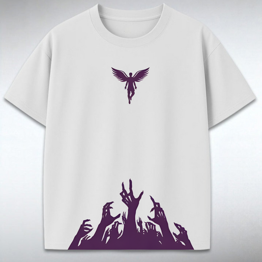 The Order Silhouette Print T-Shirt– White | Rascal Nation